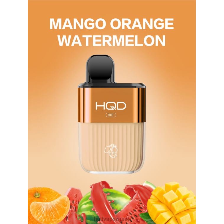 HQD HOT 5000 שאיפות אבטיח תפוז מנגו P4PB860 | HQD VAPE SHOP